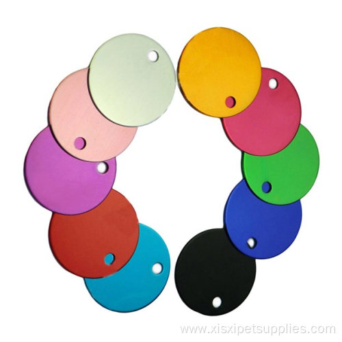 Fashion Solid Color Round Pet Name ID Tag